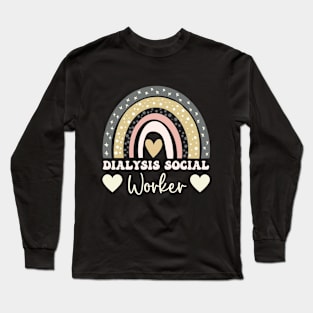 Dialysis Social Worker Women Graduation Dialysis Social Work Long Sleeve T-Shirt